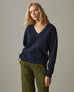 Women's Cotton V-Neck Sweater - Dress Navy